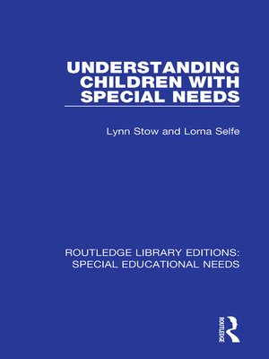 cover image of Understanding Children with Special Needs